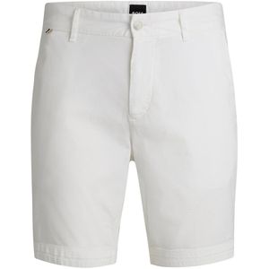 BOSS - Slim-Fit Korte Broek - Groen - Stretchkatoen - Biologisch Katoen