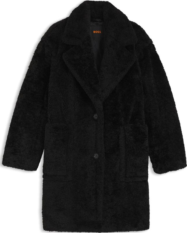 Teddy mantel met verstelbare kraag