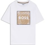 BOSS Kidswear - T-shirt - Katoen - Met Logo en Monogram-Artwork