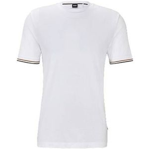 T-shirt van katoenen jersey met kenmerkend gestreepte boorden