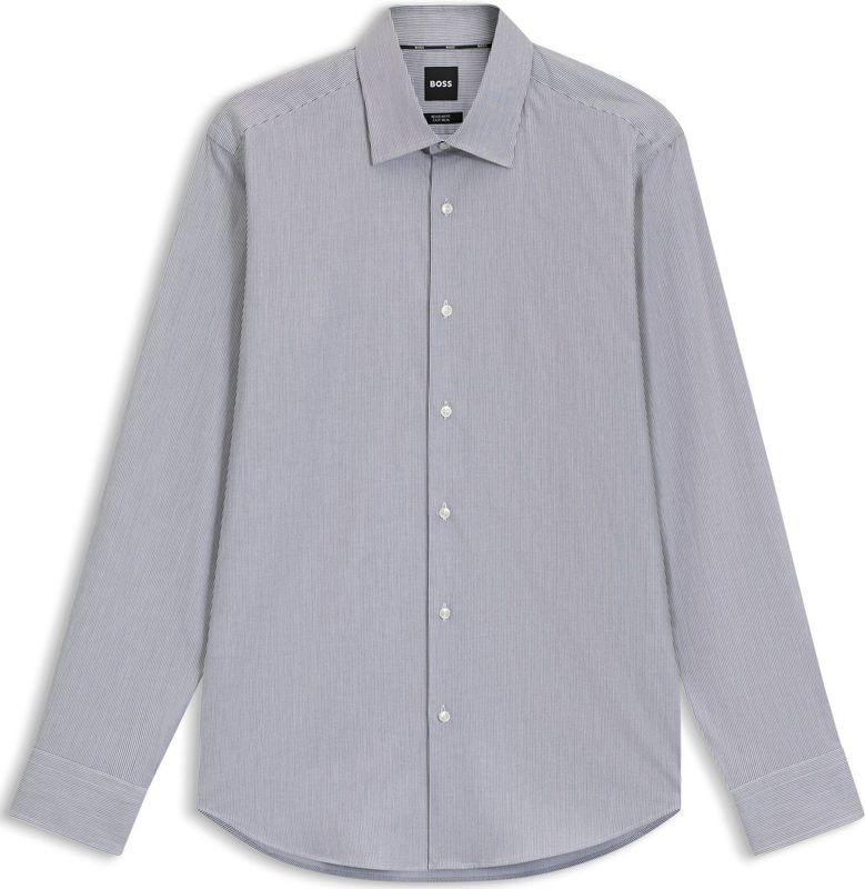 BOSS - Model 'JOE' - Zakelijk Overhemd - Regular Fit - Kentkraag - Gestreept
