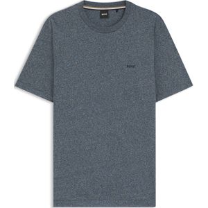 BOSS - T-shirt - Katoen - Groen - Ronde Hals - Rechte Pasvorm