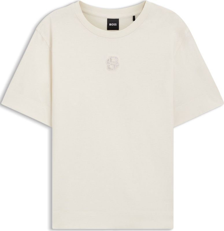 BOSS - T-shirt - Gemerceriseerde Katoen - Met Double B-monogram