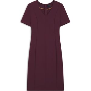 Jurk met V-hals van stretchmateriaal