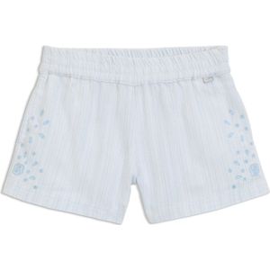 Katoenen kindershort van een katoenmix met broderie anglaise