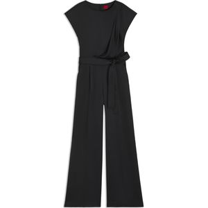 Jumpsuit van zacht satijn met riem