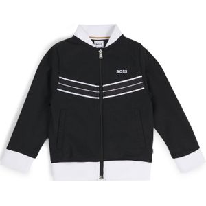 Kinderjas van een katoenmix met rits en visgraatdetails