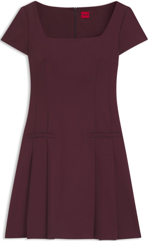 HUGO - Kefina - Jurk - Lavendel - Kwartmouw - Effen