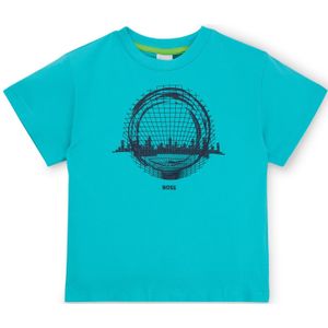 Loose-fit katoenen T-shirt met seizoensprint voor kinderen