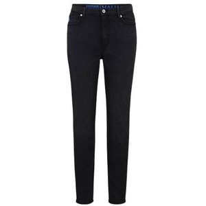 Skinny-fit jeans van zwart stretchdenim