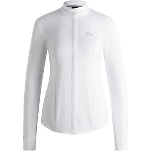 Slim-fit showblouse met kristallen details, voor de ruitersport