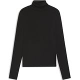 Boss - Orange - Colshirt - Zwart - Slim Fit - Lange Mouwen