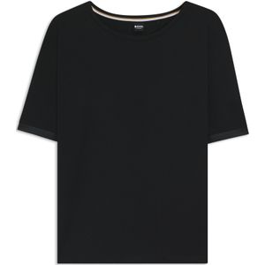 Pyjama-T-shirt van stretchmateriaal met satijnen details