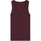 Geribde tanktop van een katoenmix met tweedelig logostiksel