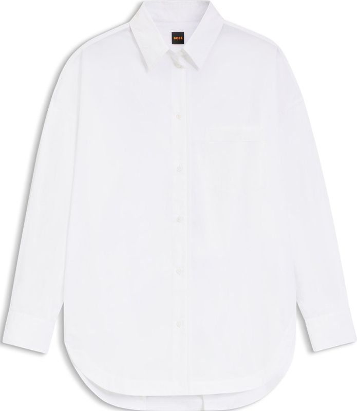 BOSS - C_Bonsta - Blouse - Wit - Klassieke Blouse met Lange Mouwen