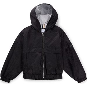 Windjack voor kinderen met capuchon en monogramdessin