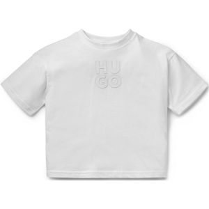 Loose-fit katoenen T-shirt met tweedelig logo voor kinderen