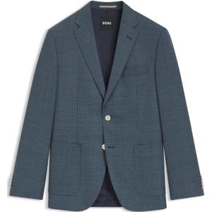 Regular-fit blazer van een wolmix met dessin