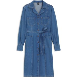 Overhemdjurk van selvedge denim met riem