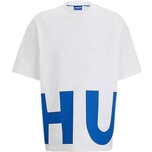 T-shirt van katoenen jersey met doorlopend logo