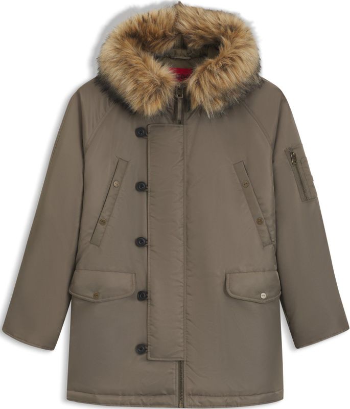 HUGO - Waterafstotende Parka - Imitatiebont - Winterjassen