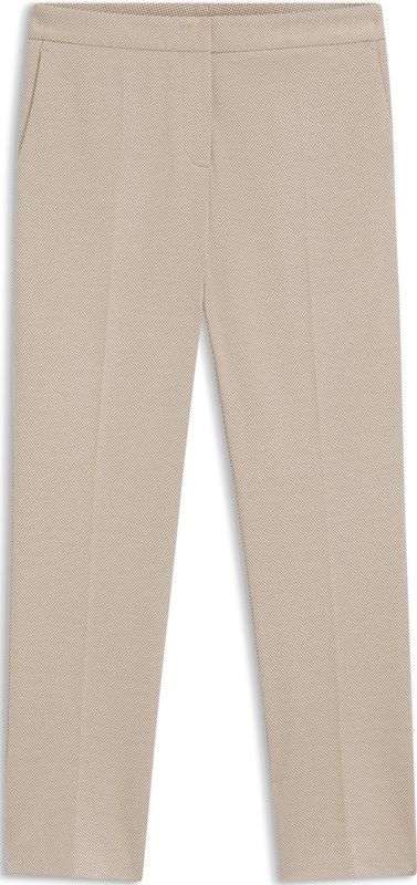 Slim-fit broek van hoogwaardige stretchjersey met dessin