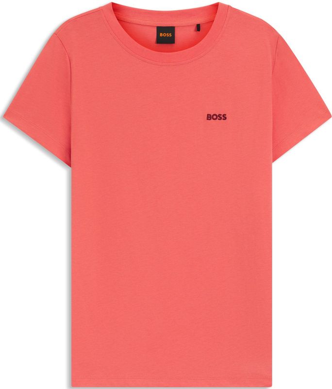 BOSS - T-shirt - Zwart - Jersey - Biologisch Katoen