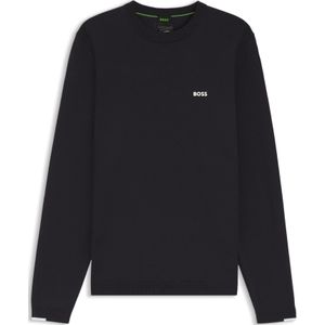 Trui van katoen met contrastlogo