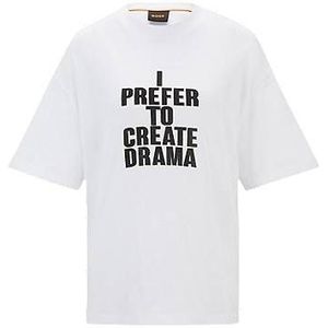 Regular-fit T-shirt van katoenen jersey met sloganprint