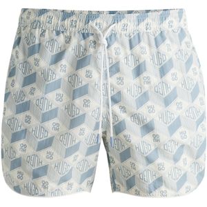 Zwemshort met afgeronde zoom en seizoensprint