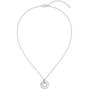 Boss - LIVE - Ketting met Hanger - Roestvrij Staalkleur - Wit Crystal