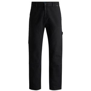 Tapered-fit trousers in cotton canvas