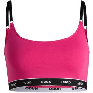 Twee bralettes van stretchkatoen met logobandjes