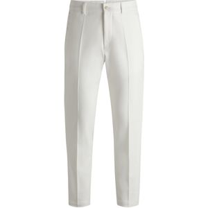 Tapered-fit broek van dubbelgeweven stretchkatoen