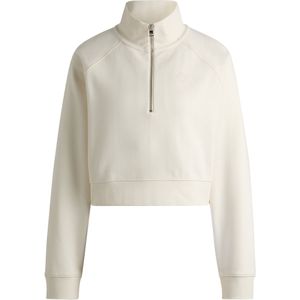 Korter sweatshirt van katoenen badstof met logostiksel