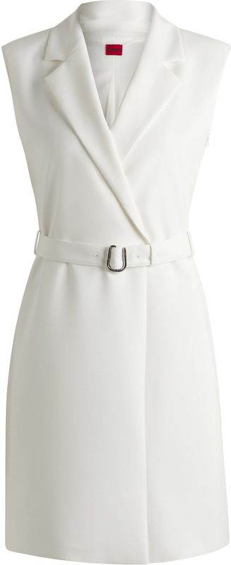 HUGO Womenswear - Jurk - Zwart - Stretchmateriaal - Regular Fit