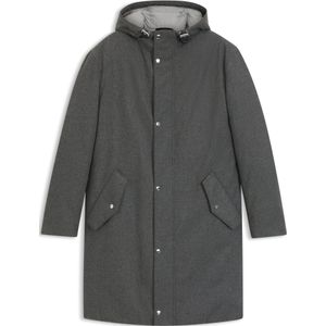 Gewatteerde mantel van hoogwaardig flanel met capuchon