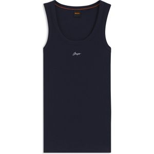 BOSS - Tanktop - Wit - Stretchkatoen - Comfortabele Ribstructuur