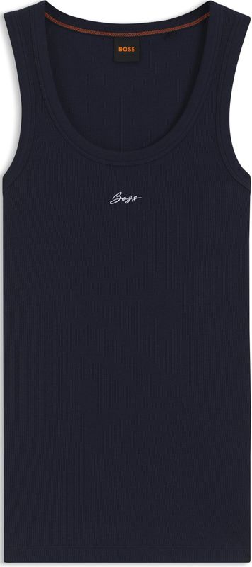 BOSS - Tanktop - Wit - Stretchkatoen - Comfortabele Ribstructuur