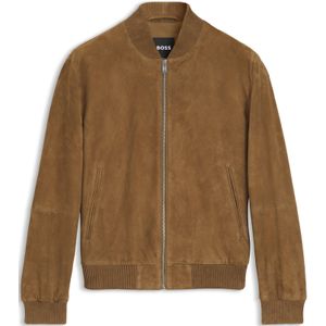 Regular-fit jas van suède