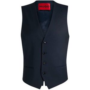 Slim-fit gilet van een hoogwaardige wolmix met stretch