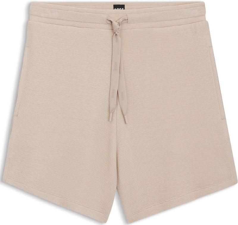 BOSS - Korte Broek - Stretchmodal - Ottomanstructuur - Logokoord