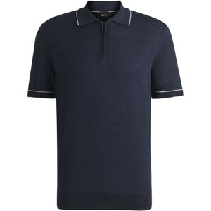 BOSS - Linnenmix - Trui - Zomer - Met Ritssluiting