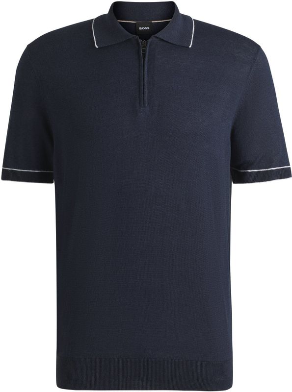 BOSS - Linnenmix - Trui - Zomer - Met Ritssluiting