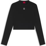 Hugo Dafilomena 3 T-shirt Met Lange Mouwen Zwart S Vrouw
