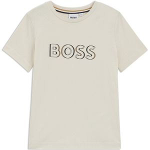 Regular-fit katoenen T-shirt met logoprint voor kinderen
