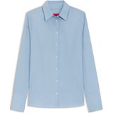 Gemakkelijk te strijken slim-fit blouse in een keperstof van een katoenmix