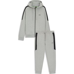 Trainingspak van stretchkatoen met contrasterende inzetten