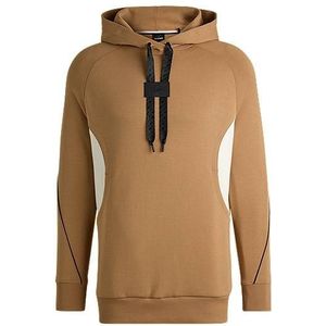 Hoodie van een katoenmix met gemerkte koordstopper