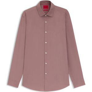 Slim-fit overhemd in een popeline van gemakkelijk te strijken katoen